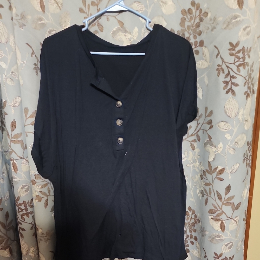 SHEIN Navy Button-Down Shirt